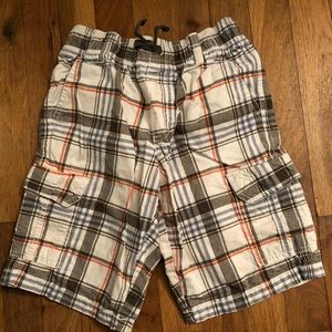 Gymboree plaid shorts with strings. Like new!